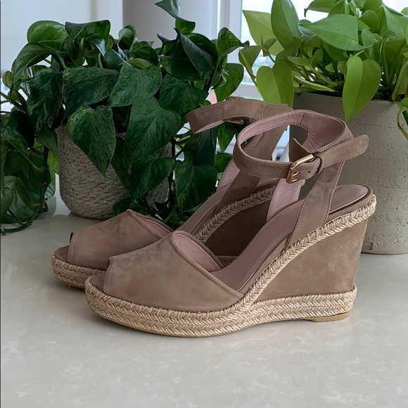 suede wedge espadrilles